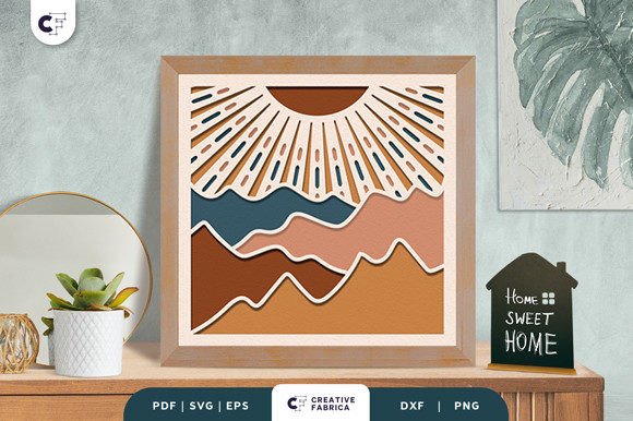 Download Sun Boho Decoration 3D Light Box Papercut - Paper Collection