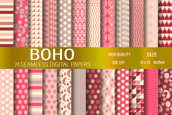 Download Boho Digital Papers - Paper Collection