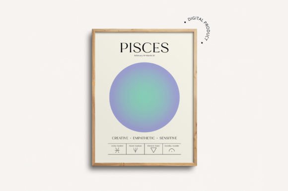 Download Pisces Zodiac Printable Wall Art - Print Collection
