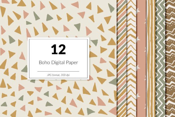 Download Hand Drawn Boho Digital Paper - Paper Collection