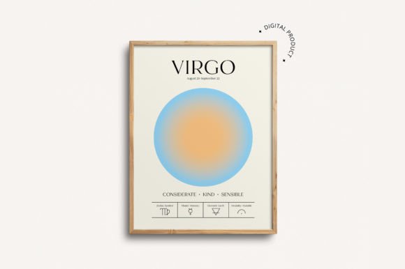 Download Virgo Zodiac Printable Wall Art - Print Collection