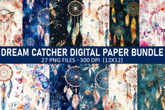 Download Dream Catcher Digital Paper Bundle - Paper Collection