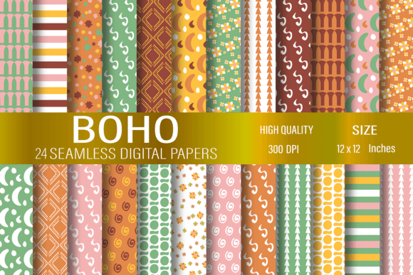 Download Boho Digital Papers - Paper Collection