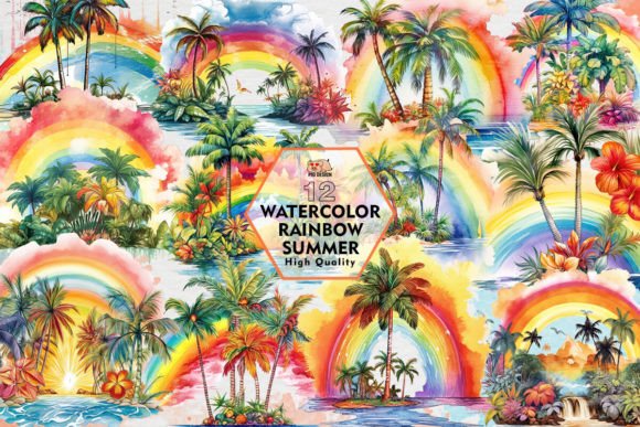 Download Watercolor Rainbow Summer Clipart PNG - Watercolor rainbow Collection