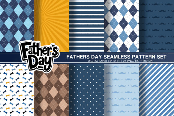 Download Fathers Day Pattern, Dad Digital Papers - Paper Collection