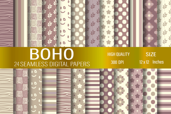 Download Boho Digital Papers - Paper Collection