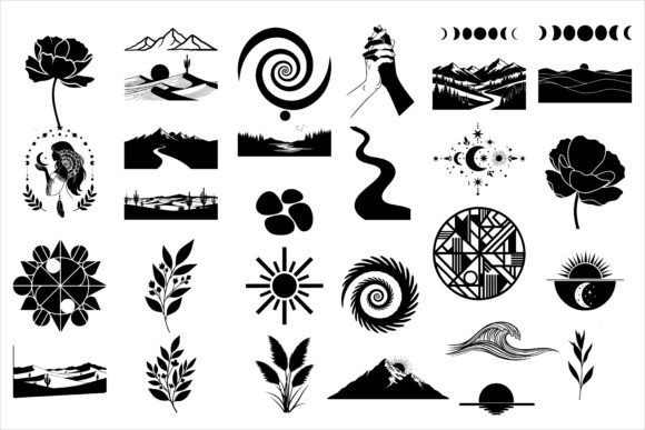 Download Aesthetic Printable Wall Silhouettes - Print Collection