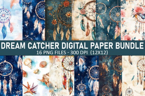 Download Dream Catcher Digital Paper Bundle - Paper Collection