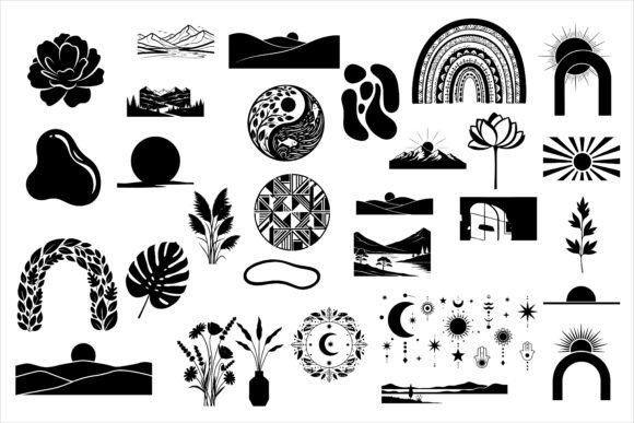 Download Aesthetic Printable Wall Silhouettes - Print Collection