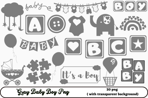 Download Gray Baby Boy Png - Premium Bundle