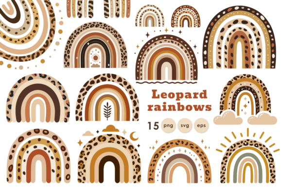Download Leopard Boho Print Rainbow PNG Clipart - Print Collection