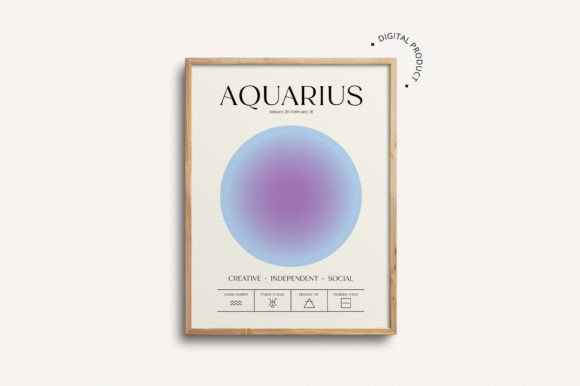 Download Aquarius Zodiac Printable Wall Art - Print Collection