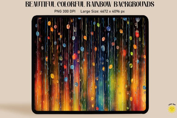 Download Watercolor Rainbow and Drops Backdrop - Watercolor rainbow Collection